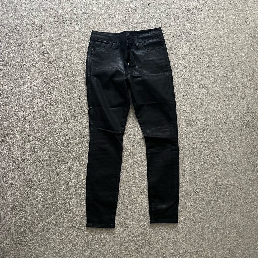 Good American Coated Black Denim Jeans